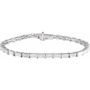 14K White 6 1/5 CTW Lab-Grown Diamond 7" Bracelet