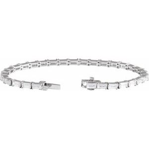 14K White 6 1/5 CTW Lab-Grown Diamond 7" Bracelet