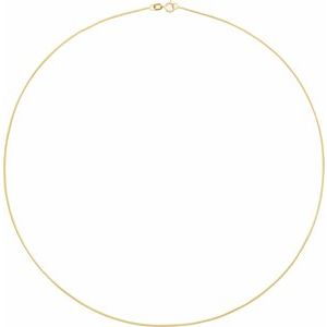 14K Yellow 1 mm Snake 16" Chain