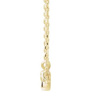 14K Yellow 1/4 CTW Lab-Grown Diamond French-Set Bar 18" Necklace