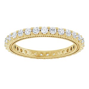 14K Yellow 9/10 CTW Lab-Grown Diamond Eternity Band Size 7