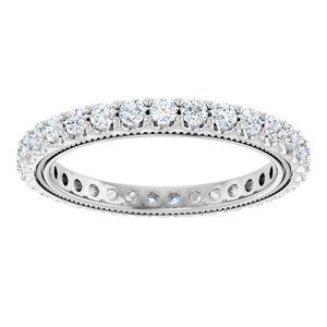 14K White 9/10 CTW Lab-Grown Diamond Eternity Band Size 7