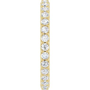 14K Yellow 9/10 CTW Lab-Grown Diamond Eternity Band Size 7