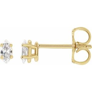 14K Yellow 1/3 CTW Natural Diamond Earrings