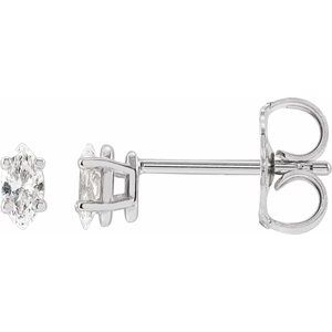 14K White 1/3 CTW Natural Diamond Earrings