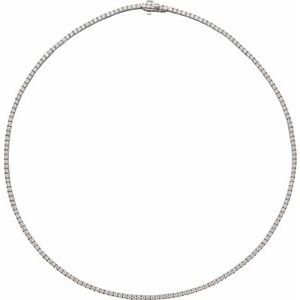 14K White 5 7/8 CTW Lab-Grown Diamond 16" Necklace