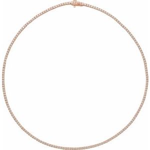 14K Rose 5 7/8 CTW Lab-Grown Diamond 16" Necklace