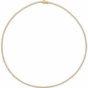 14K Yellow 5 7/8 CTW Lab-Grown Diamond 16" Necklace